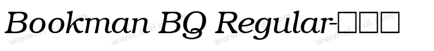 Bookman BQ Regular字体转换